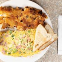 Western Omelette · Ham, onion, and green pepper.