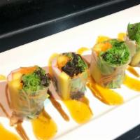 Shrimp Summer Roll · Shrimp, mango, carrot, spring mix wrapped in rice paper with chili citrus plum.