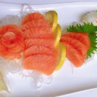 Salmon Don · Raw. 13 pieces of salmon sashimi over sushi rice.