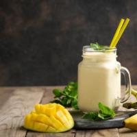 Mango-Banana Smoothie · Fresh smoothie made with Mango, banana and vanilla yogurt.