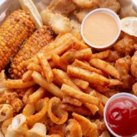 Fisherman'S Platter · shrimp/calamari/catfish/fries