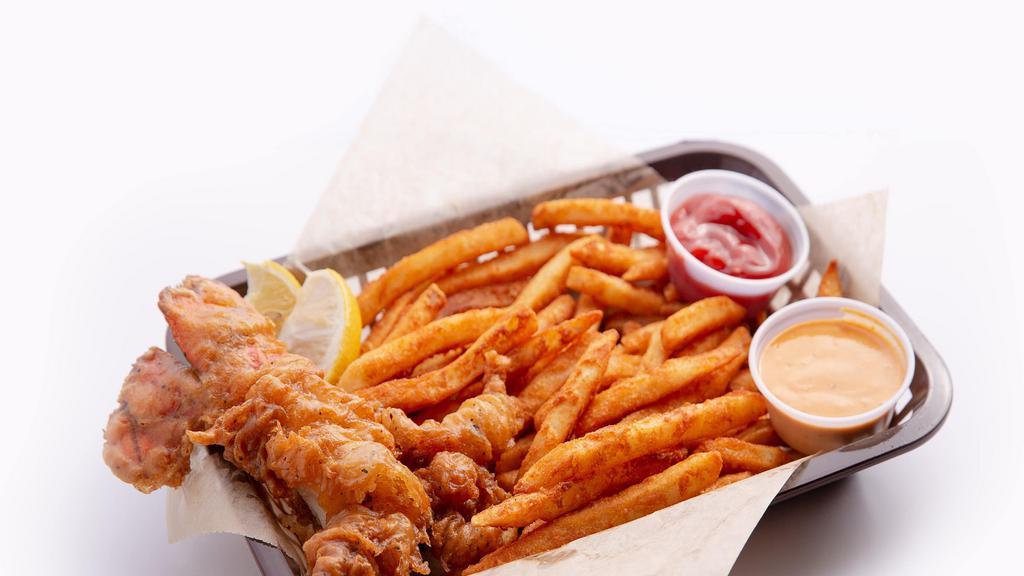 Fried Lobster Tail Basket · A lobster tail, hand-battered and fried to perfection.