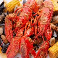 The Maine Course · 2 WHOLE LOBSTERS. 1 LB CLAMS. 1 LB MUSSELS. Comes with choice of sauce, Corn & Potato's
