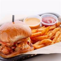 Fried Shrimp Sandwich · The same large, plump shrimp that we use in our boil, peeled, de-veined, and fried to perfec...