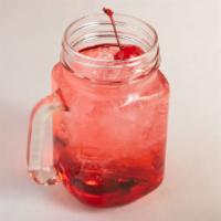 Shirley Temple · Sprite with splashes of grenadine and maraschino cherries.