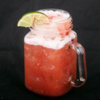 Pineapple Cobbler · Pineapple juice shaken up with strawberry puree and a dash of lime.