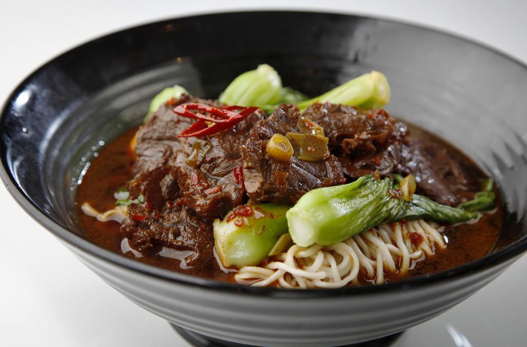 Braised Beef Noodles Soup · Hot & spicy.