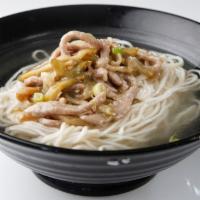 Shredded Pork & Salted Cabbage Noodle Soup · 