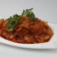Spicy Beef Tendon · Hot & spicy.