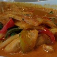 Gang-Dang With Coconut Milk · Red curry with bamboo shoots.