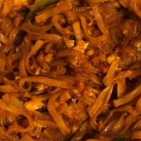 Pad Thai · Contains peanut. Signature Thai rice noodle stir-fried with peanut, scallion, bean curd and ...