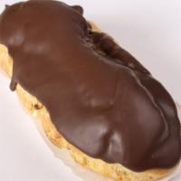 Eclair · Vanilla Custard filling with a delicious chocolate covering.. the classic eclair.