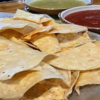 Chips And Salsa · Housemade salted lime tortilla chips with 