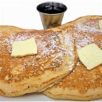 Buttermilk Pancakes · 3 Buttermilk Pancakes served w/ Maple Syrup & Butter Chips