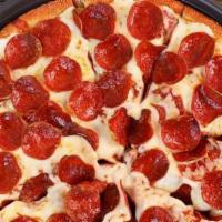 Pepperoni Lover'S® · M260-300 | L350-440 Cal/Slice. 50% more pepperoni than a 1-topping pepperoni pizza.