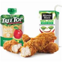 Crispy Tenders (2) Kids' Meal · Two pieces of chicken strips, small side of fries, tots, or apple sauce, and a mini drink an...