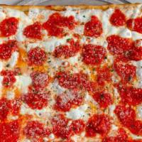 Capri Pizza · Thin crust Sicilian with fresh mozzarella, spotted with 