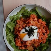 Kimchi Fried Rice · Kimchi Fried Rice with Fresh Arugula