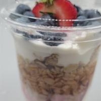 Parfait Yogurt Cup 12Oz · vanilla yogurt - granola - blackberries-strawberry