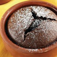 Chocolate Souffle · Chocolate cake with a heart of creamy rich chocolate.