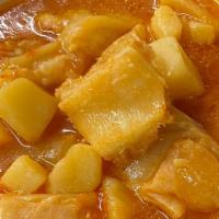Tripe Soup | Sopa De Mondongo · Tripe, carrots, potatoes, cilantro in a tomato base. Hardy feel-good soup. Mondongo, zanahor...
