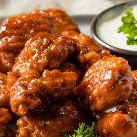 Bbq Bone-In Wings · Served with celery or carrots, and blue cheese or ranch.