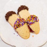 Italian Butter Cookies · 1 lb of assorted Italian butter cookies (raspberry jam, chocolate, rainbow cookies, and spri...