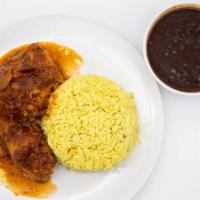 Stew Chicken · Choice of beans and rice