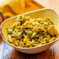 Mamiji'S Gobi Matar · Vegan, gluten free. Mild (little heat). Delhi sautéed cauliflower, peas, cumin seeds, and gr...