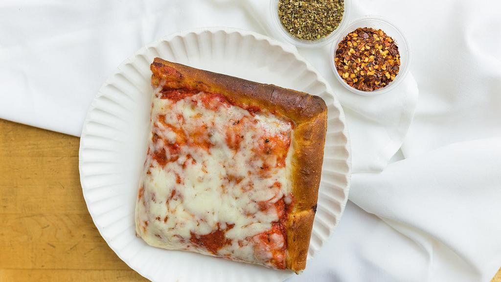 Cheese Sicilian Pizza Slice · 