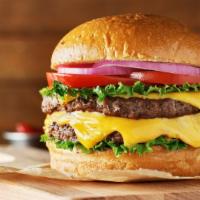 Double Cheeseburger · Delicious Double Cheeseburger freshly prepared and cooked to perfection. Topped with lettuce...