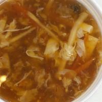 Hot And Sour Soup · With crispy noodles.