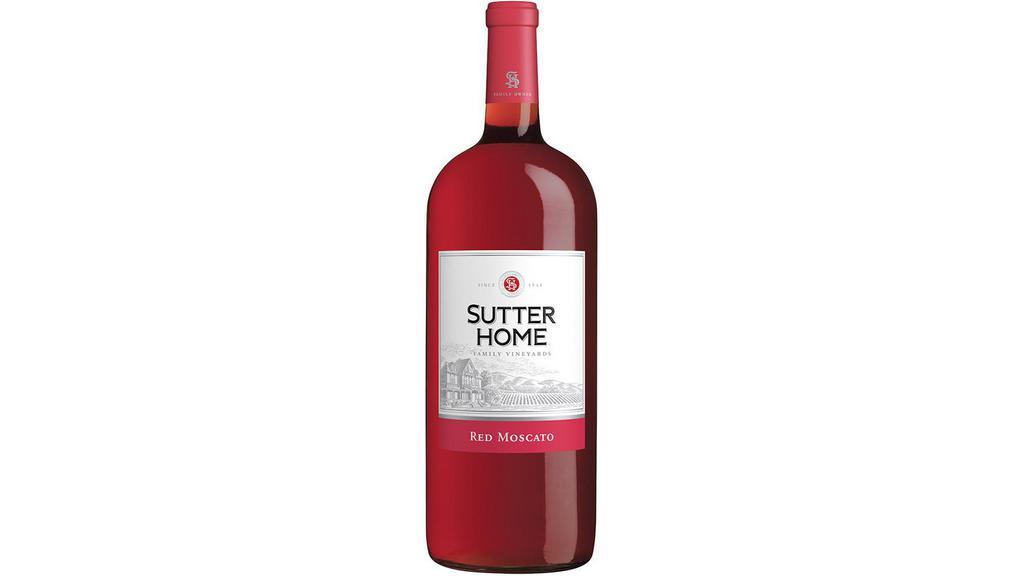 Sutter Home Red Moscato (1.5 L) · Bursting with the sweet berry and strawberry flavors of Moscato, our Red Moscato is a luscious fusion of red and white, so it complements a cornucopia of dishes — glazed ham, spicy meatballs, cranberry stuffing, chicken salad, and even cherry cobbler pie with vanilla ice cream. It is the wine for all seasons and holidays.