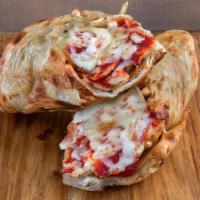 Chicken Parm Pastrino · Our Hot and Buttery Flat Croissant Wrapped Around Grilled Chicken Breast, Grandma’s Spicy Ma...