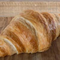 Butter Croissant · Layers of hot and buttery dough rolled to perfection and baked to a golden glow.