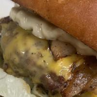 Double Cheese Burger  · Fresh beef patties dipped in butter, cooked on a flame grill. Comes in a brioche bun with Am...