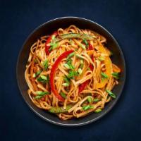 Judo Veggie Noodles · Noodles stir-fried with fresh seasoned mixed vegetables and Indo-Chinese sauces.
