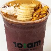 Acai Bowl · Acai unsweetened, blended with banana, strawberry, honey & almond milk, topped with granola,...