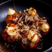 Takoyaki · Octopus Balls, Bonito Flakes, Eel Sauce, Mayo