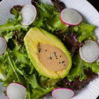 Avocado Salad · Mixed Green, Radish, Avocado, Deep Roasted Sesame Dressing
