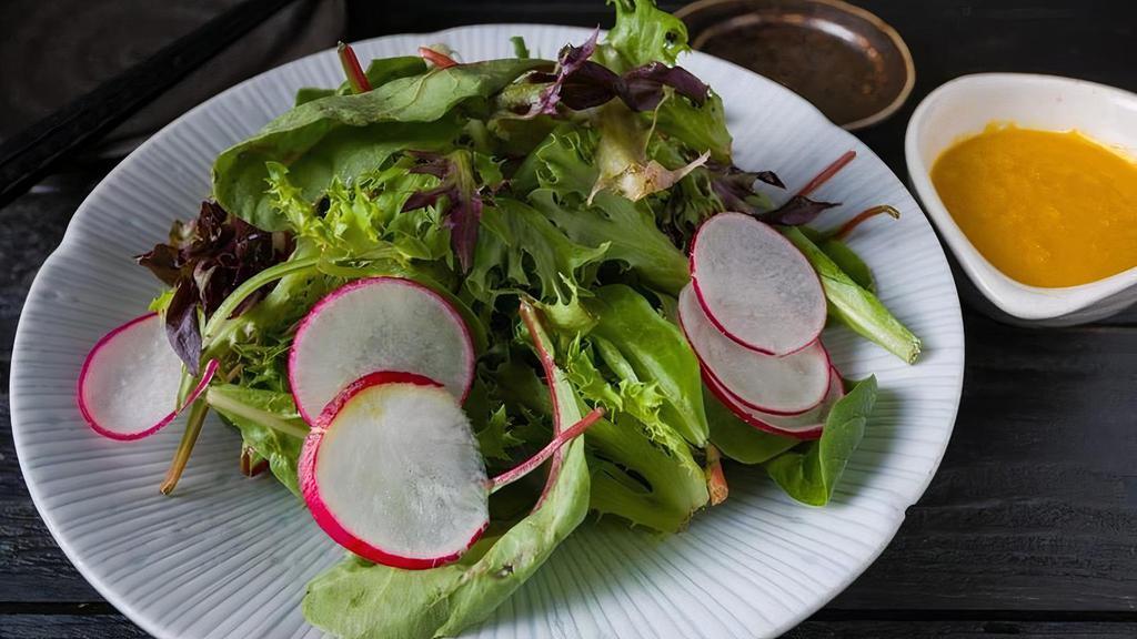 Field Green  Salad · Mixed Green, Radish w/ Ginger Dressing