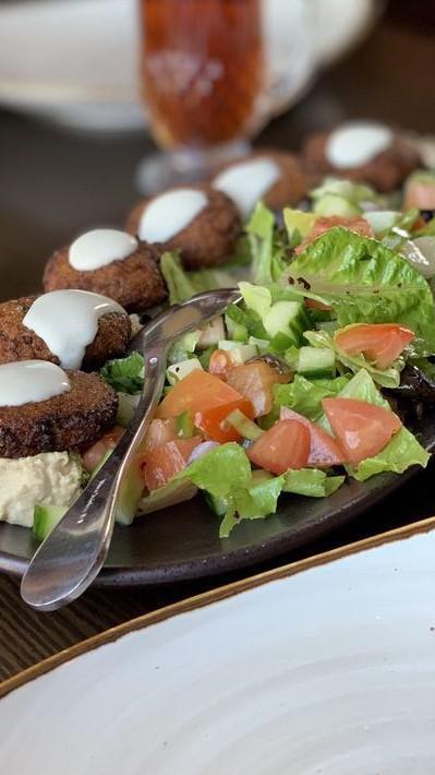 Lunch Falafel · Served with rice or mashed potato.