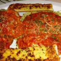 Chicken Parm Bites · Boneless chicken bites tossed in marinara sauce & smothered in melted mozzarella cheese