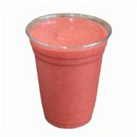 Strawberry Banana Blast · Banana, strawberry and orange or apple juice.