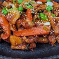 Spicy Pork - 제육 볶음  · Stir-fried pork in Korean red hot pepper paste