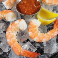 Shrimp Cocktail · Colossal shrimps served with homemade cocktail sauce. Half dozen or Dozen.