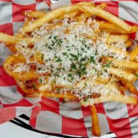  Truffle Fries  · Crispy French fries tossed with Truffle oil and freshly grated Parmesan cheese.
