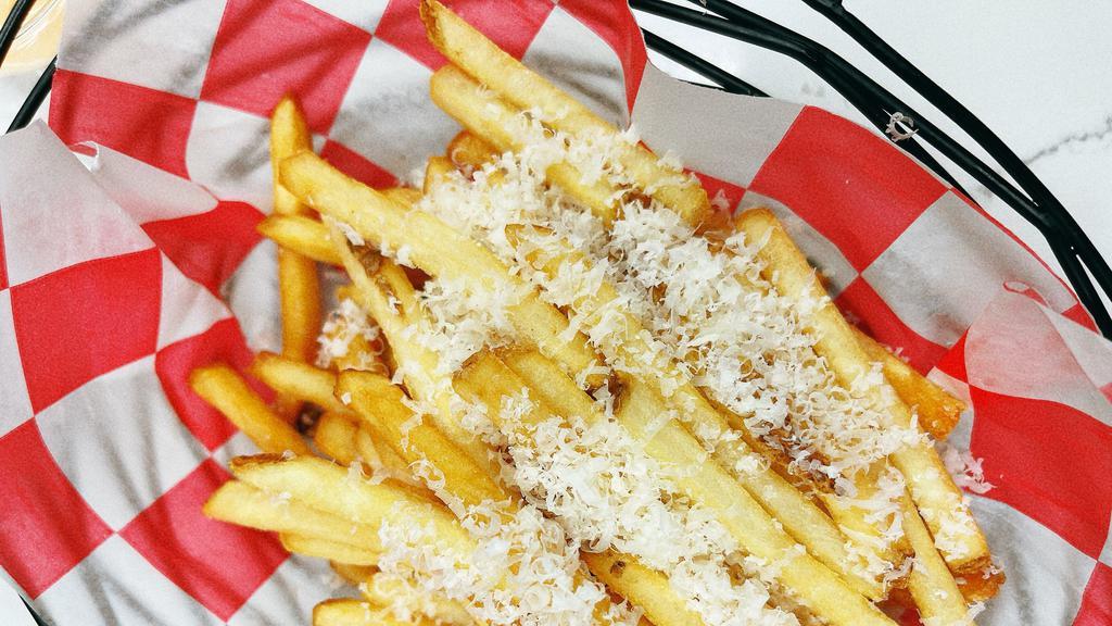  Parmesan Cheese Fries  · French Fries with freshly grated Parmesan Cheese topping.