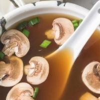 Clear Soup · Japanese Dashi Broth, Mushroom, Scallion