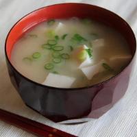 Miso Soup · Japanese Soybean Paste Broth, Tofu, Seaweed